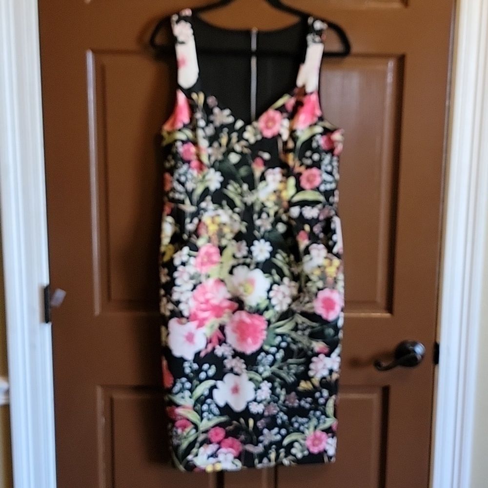 BisouâBisou-Black print sleeveless sheer back size 12 NWT.